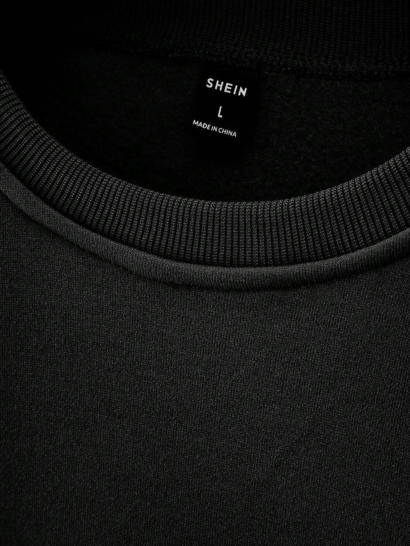 Manfinity Homme 2Pcs Men'S Casual Letter Printed Sweatshirt and Sweatpants Set, for Daily Leisure , Track Suit , Urban , Color Block, Fall Clothes